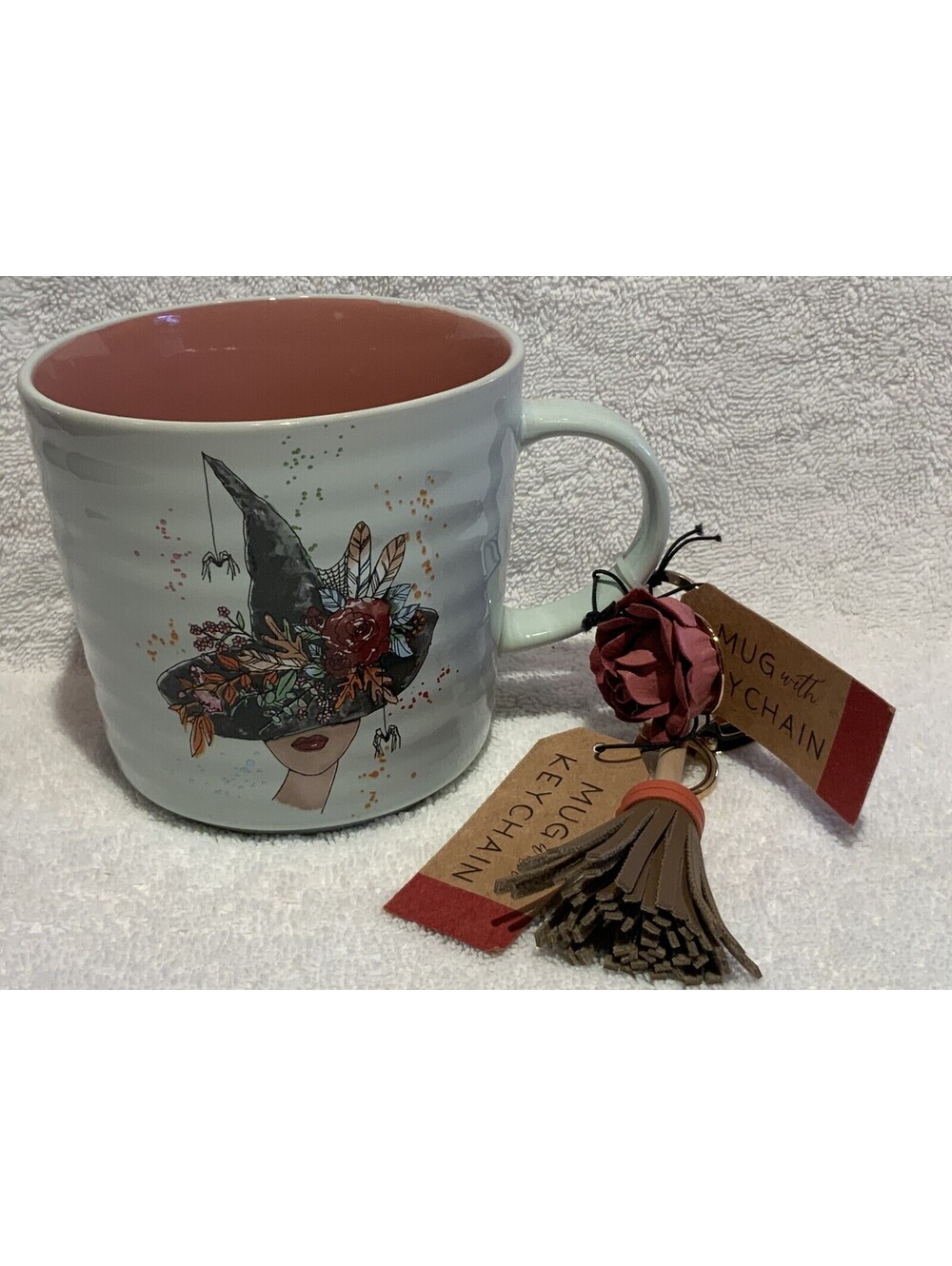 Prima Design Ceramic Boho Witch Coffee Mug with Spooky Key Chain